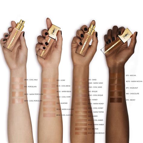 ysl touche eclat cushion foundation swatches|ysl foundation reviews.